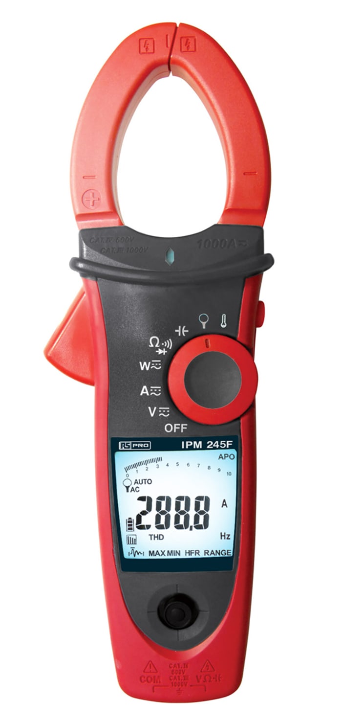 RS PRO IPM245F Clamp Meter, 1000A dc, Max Current 1000A ac CAT III 1000 V, CAT IV 600 V