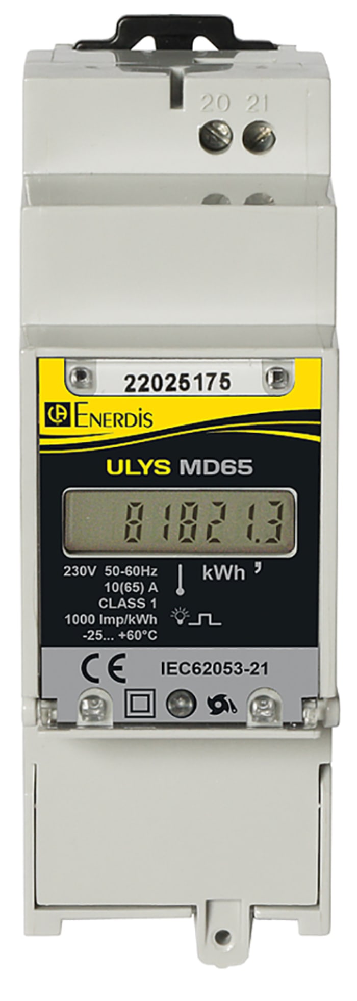 Medidor de energía Chauvin Arnoux Energy serie ULYS, display LCD, con 7 dígitos, 1 fase