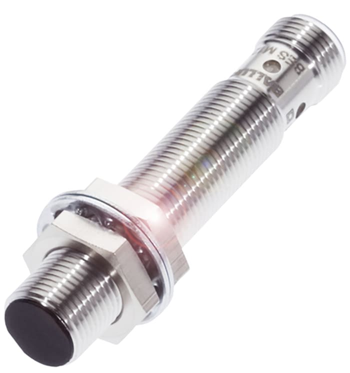 BALLUFF Barrel-Style Proximity Sensor, M12 x 1, 4 mm Detection, PNP-NO Output, 10 → 30 V dc, IP68