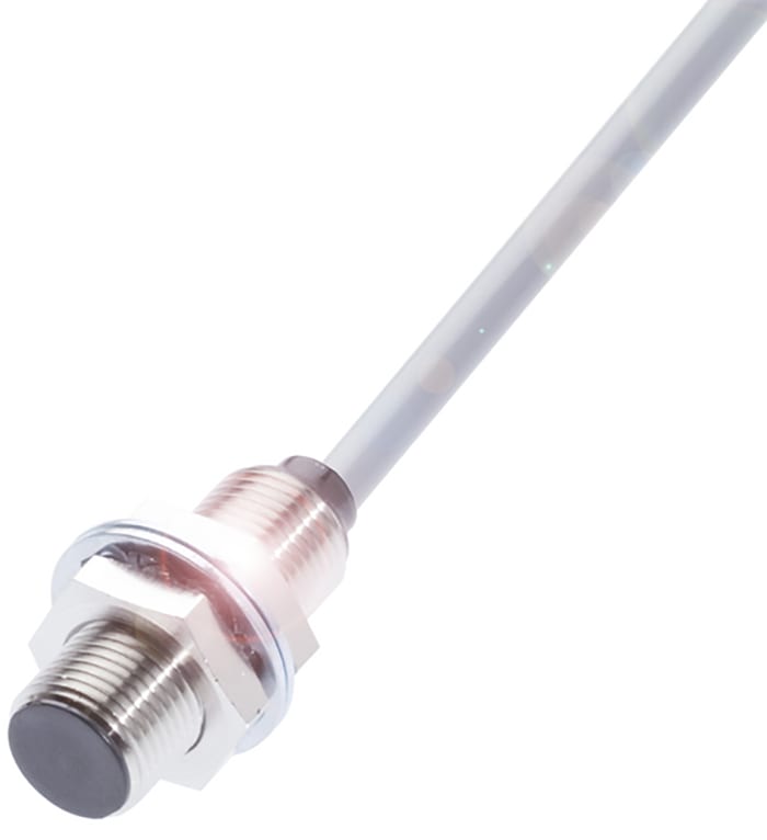 BALLUFF Inductive Threaded Barrel Proximity Sensor, M12, 2 mm Detection, PNP NO, 10 → 30 V dc