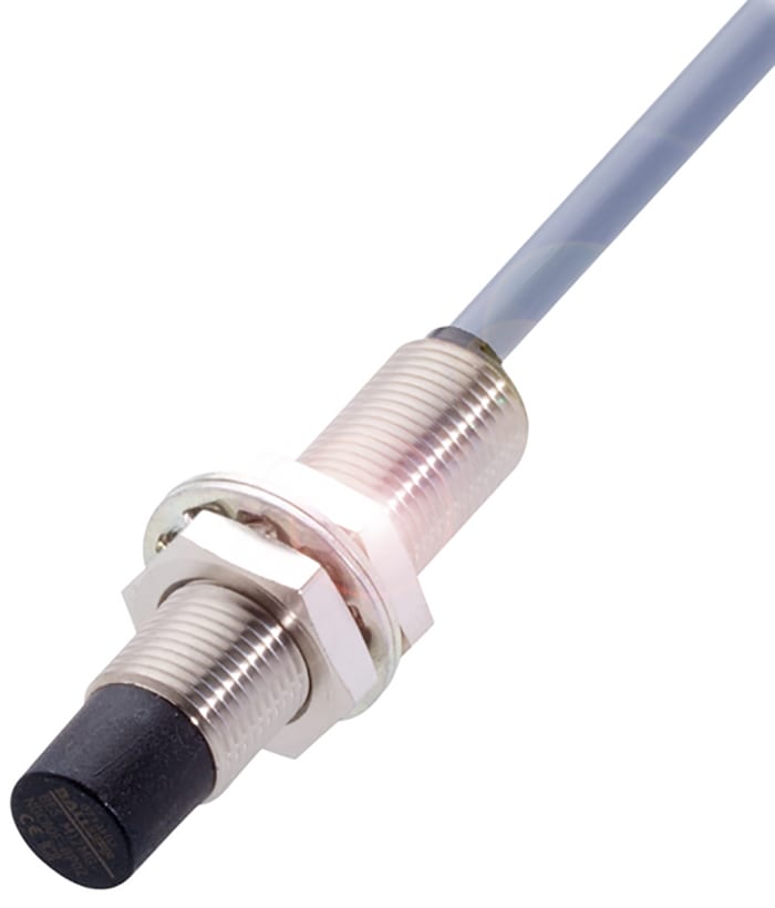 BALLUFF Inductive Threaded Barrel Proximity Sensor, M12, 8 mm Detection, NPN NO, 10 → 30 V dc
