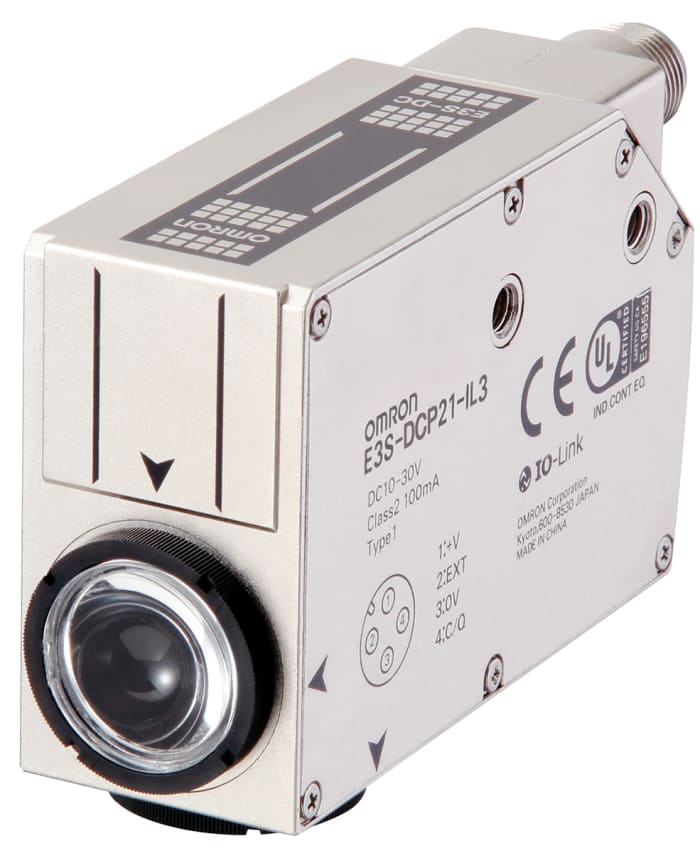 Omron Fotoelektrik Sensör, Yayınımlı Algılama Aralığı: 10 mm, İtme Çekme, Stil: Blok, IP67