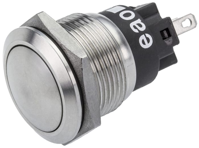 EAO 82 Series Push Button Switch, Momentary, Panel Mount, 19mm Cutout, SPDT, 240V, IP65, IP67