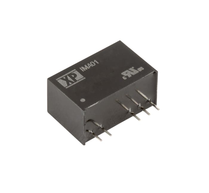XP Power IMA01 DC-DC Converter, ±5V dc/ ±100mA Output, 21.6 → 26.4 V dc Input, 1W, Through Hole, +75°C Max Temp
