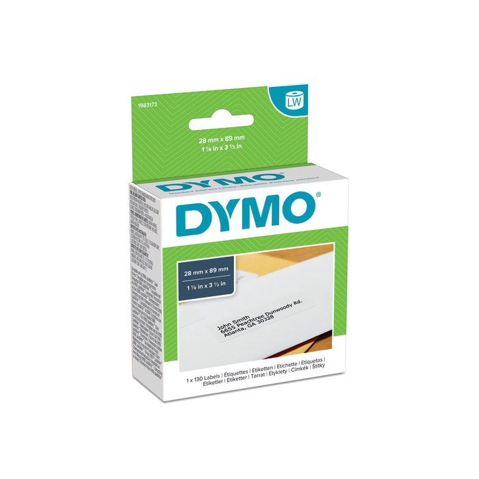 Rouleau étiquette Dymo pour Dymo 450, Dymo 450 Duo, Dymo 450 Turbo, Dymo 450 Twin Turbo, Dymo 4XL, Dymo Wireless