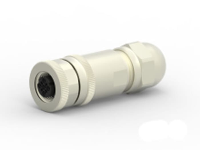 TE Connectivity Circular Connector, 4 Contacts, Cable, M12 Connector, Socket, Female, IP67, T411 Series