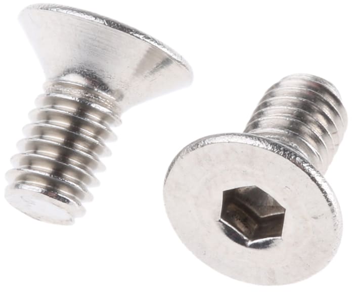 Tornillo Allen de cabeza avellanada RS PRO, M10 x 40mm, paso de rosca 1.5mm, de Acero Inoxidable
