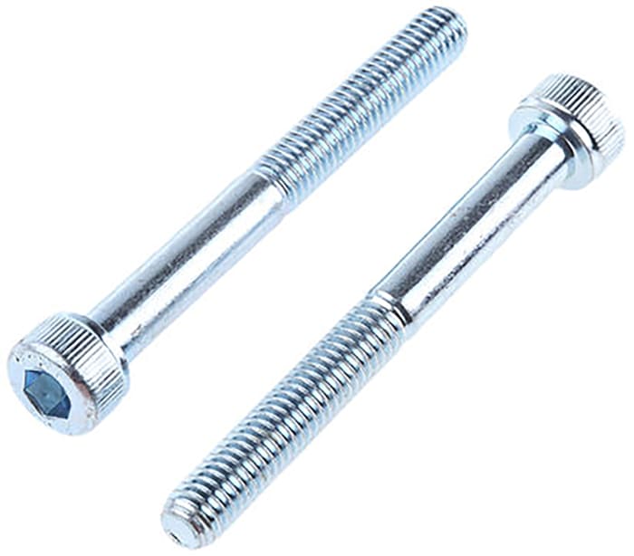 RS PRO Bright Zinc Plated Steel Hex Socket Cap Screw, DIN 912, M8 x 90mm