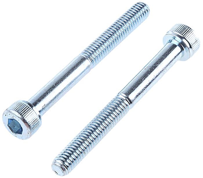 RS PRO Bright Zinc Plated Steel Hex Socket Cap Screw, DIN 912, M12 x 65mm