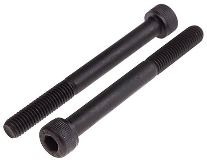 RS PRO Black Steel Hex Socket Cap Screw, Hex, M10 x 75 mm