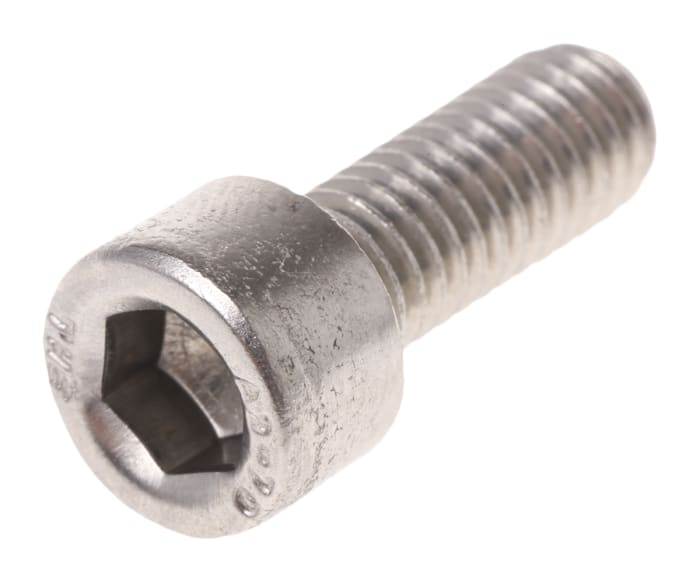 RS PRO, RS PRO Plain Stainless Steel Hex Socket Countersunk Screw, DIN  7991, M6 x 25mm, 232-8495