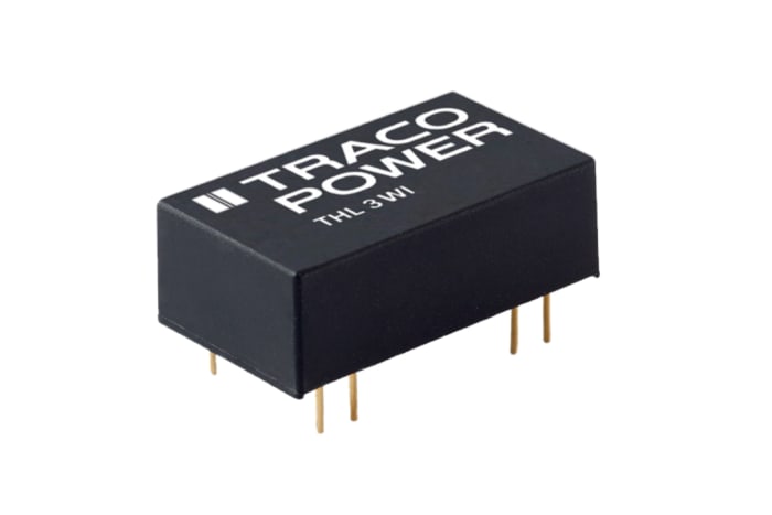 Convertisseur DC-DC TRACOPOWER THL 3WI, Montage traversant, 3W, 2 sorties, ±12V c.c., 125mA