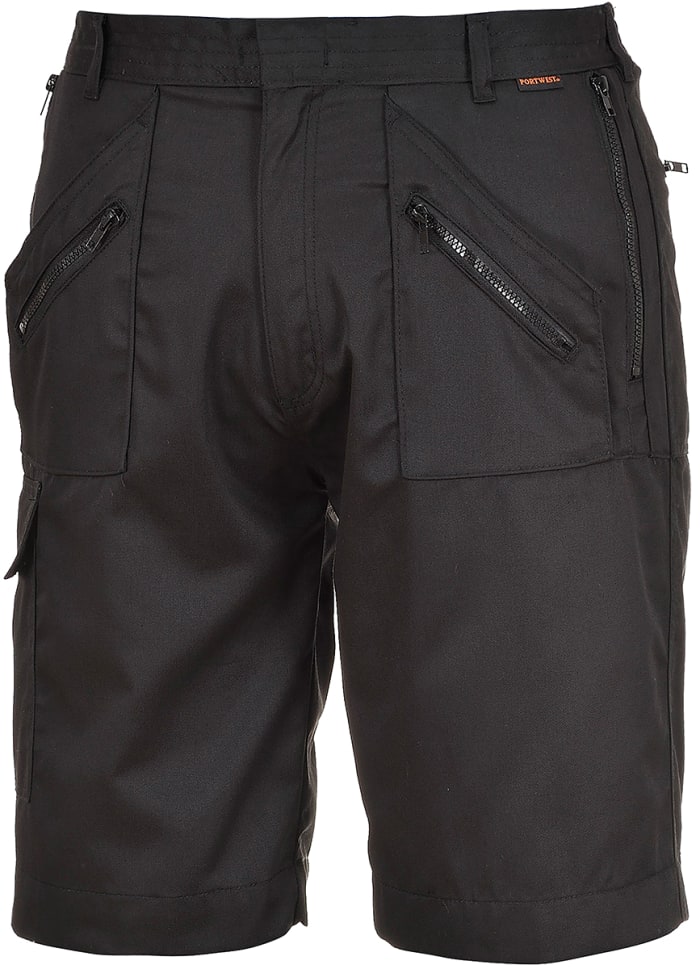RS PRO Black Polycotton Work shorts, L