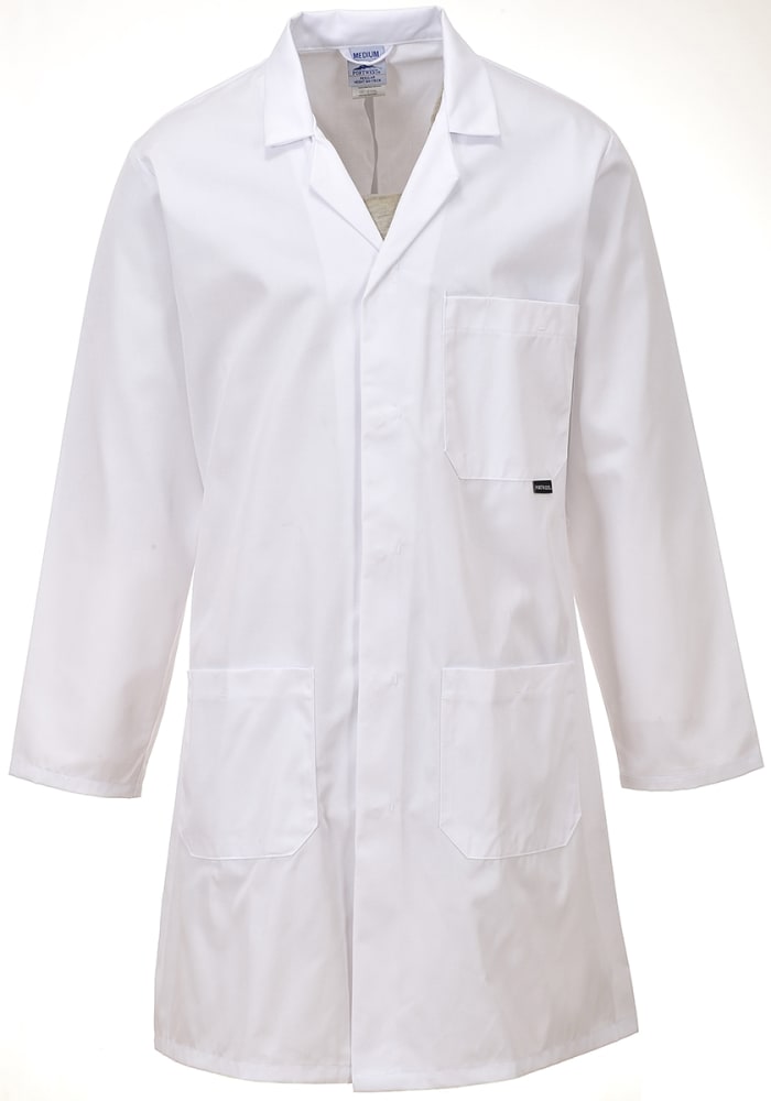 RS PRO White Unisex Reusable Lab Coat, XXL