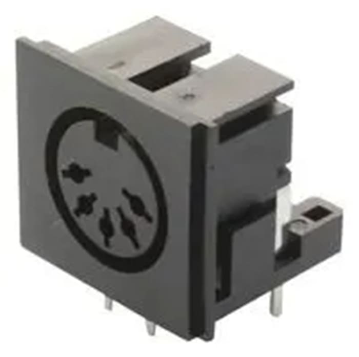 Lumberg 5 Pole Right Angle Din Socket, DIN 41524, 4A, 24 V ac, Plug-In, Female, PCB Mount