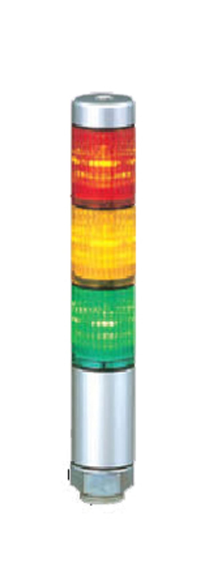 Patlite MPS Series Coloured Signal Tower, 3 Lights, 24 V ac/dc, Direct Mount