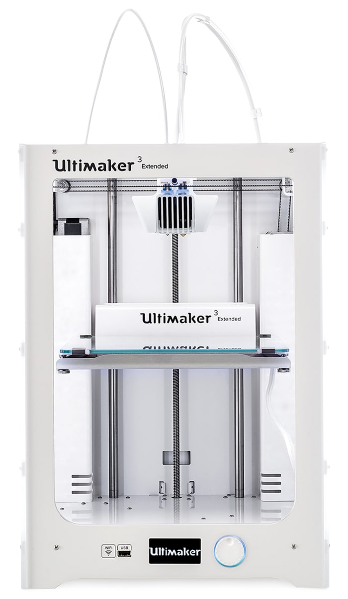 Impresora 3D Ultimaker 3 Extended, doble extrusión, volumen de impresión 215 x 215 x 300mm