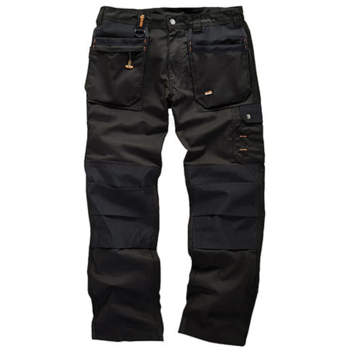 Scruffs Worker Plus Trouser 's Black Trousers Lightweight Regular Fit, Size Regular 34in W 32in L