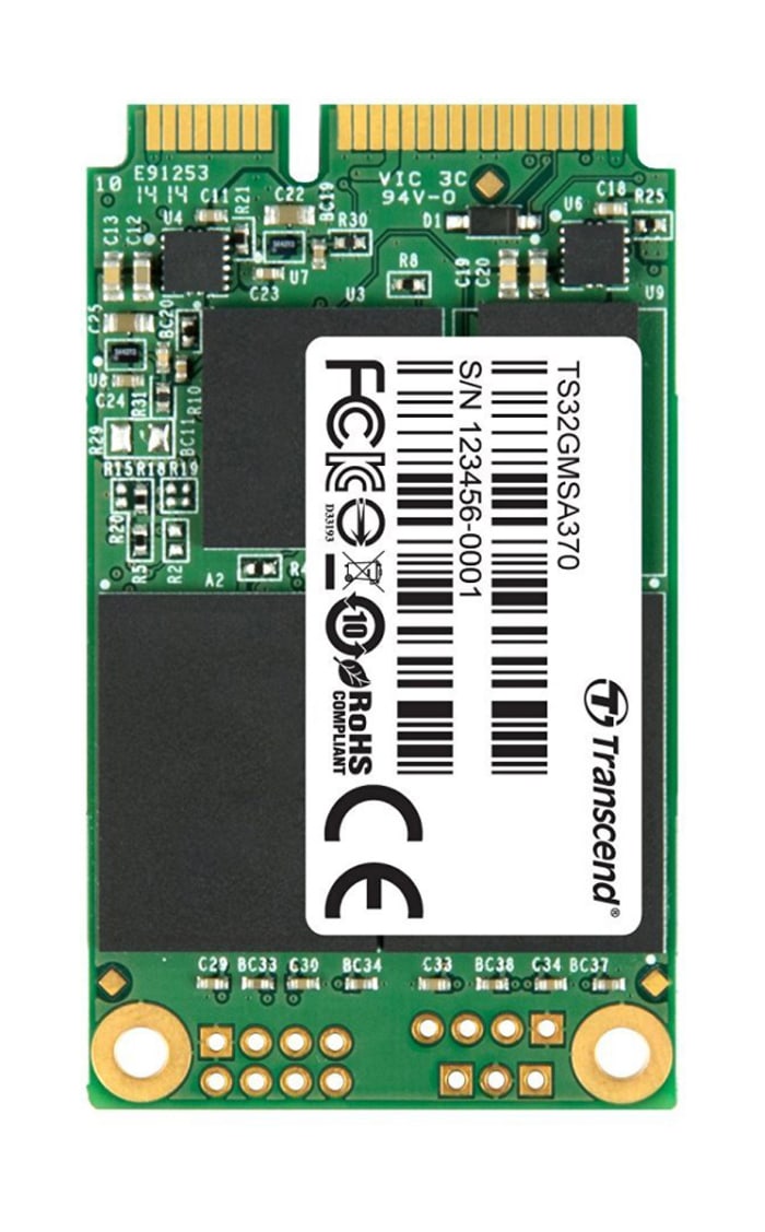 Disco duro SDD interno mSATA Transcend de 32 GB, SATA III, MLC, para aplicaciones industriales