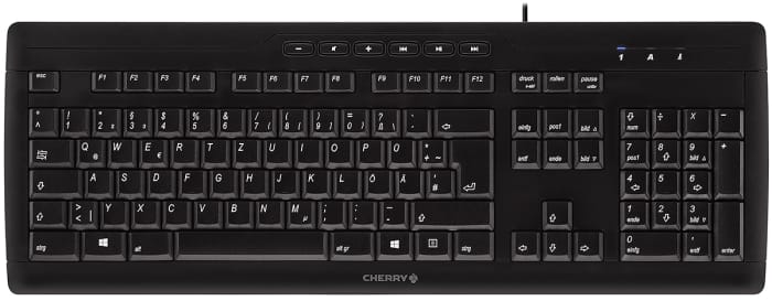 Cherry Stream 3.0 Keyboard Wired USB Standard Keyboard, QWERTZ (German), Black