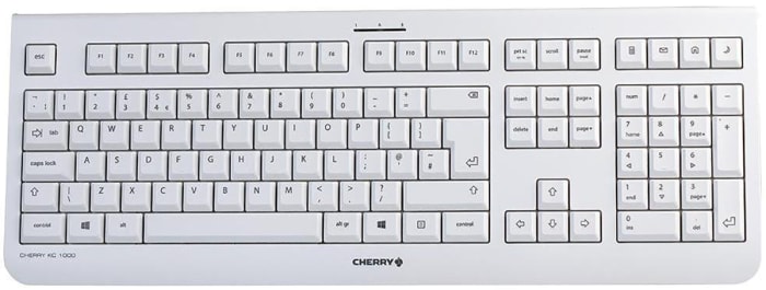Clavier Cherry JK-0800GB-0 Câblé Gris USB Standard, QWERTY (Royaume-Uni)