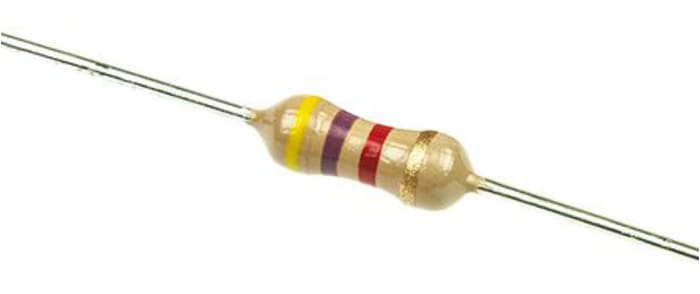 TE Connectivity 4.7kΩ Carbon Film Resistor 0.33W ±5% CFR25J4K7