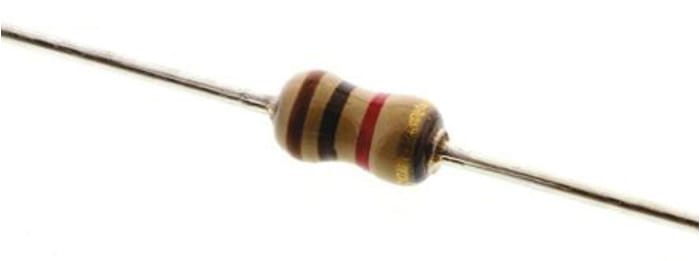 TE Connectivity 1kΩ Carbon Film Resistor 0.25W ±5% CFR16J1K0