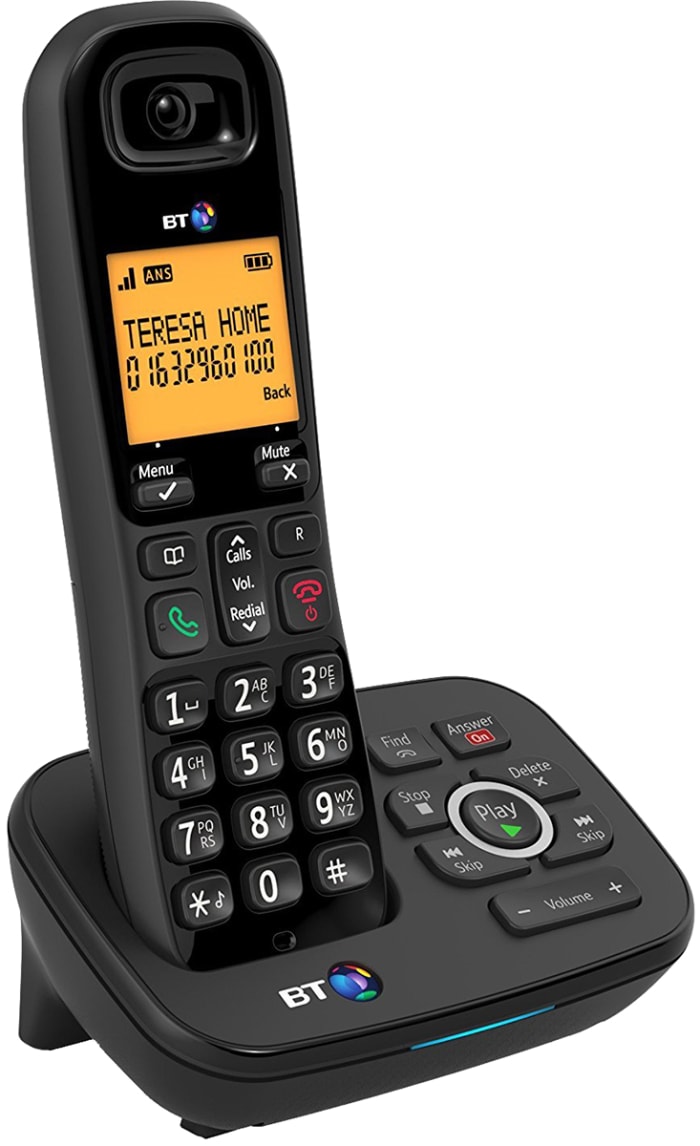 Telefon 1 sluchátka bezdrátový Stolní, LCD displej: displej LCD BT, model: BT1700 Typ G - britská 3kolíková