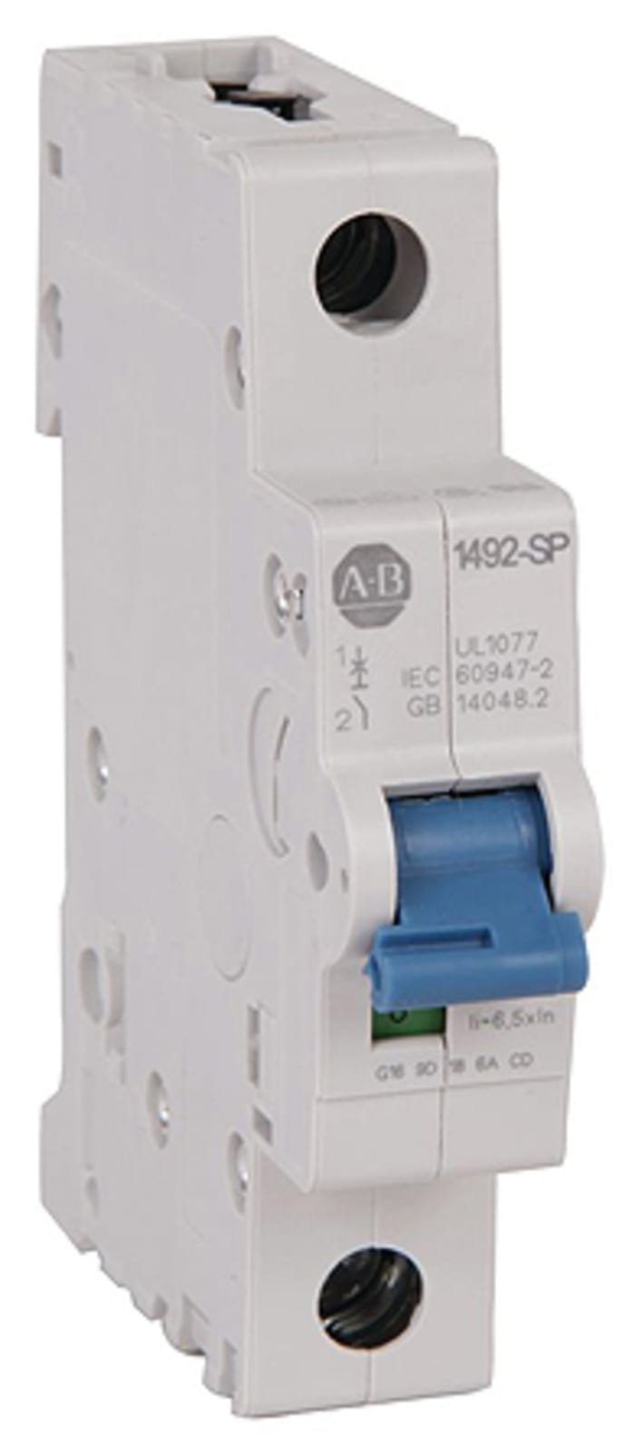 Allen Bradley 1492 1492-SPM MCB Mini Circuit Breaker, 1P, 10A Curve B, 277V AC, 48V DC, 15 kA Breaking Capacity