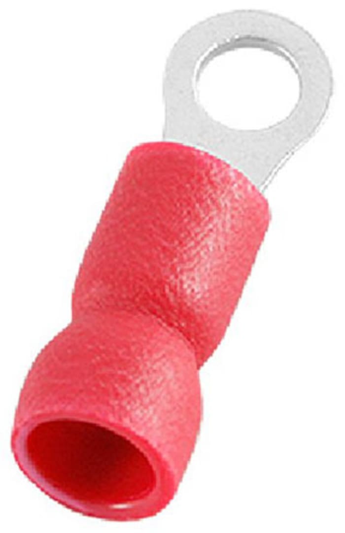 Terminal redondo aislado de Cobre RS PRO, Rojo, Ø int. M3.2, sección máx. 1.5mm², 16AWG