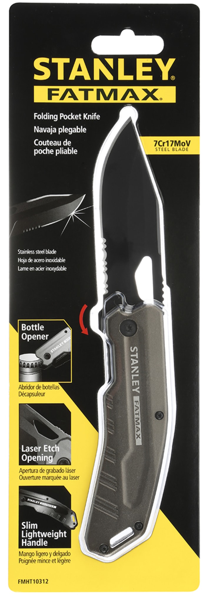 FMHT0-10312 Stanley, Stanley Straight Electrician Knife, 125-2029