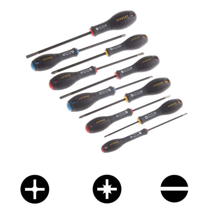 Stanley FMHT0-62064 Phillips, Pozidriv, Slotted Screwdriver Set, 10-Piece
