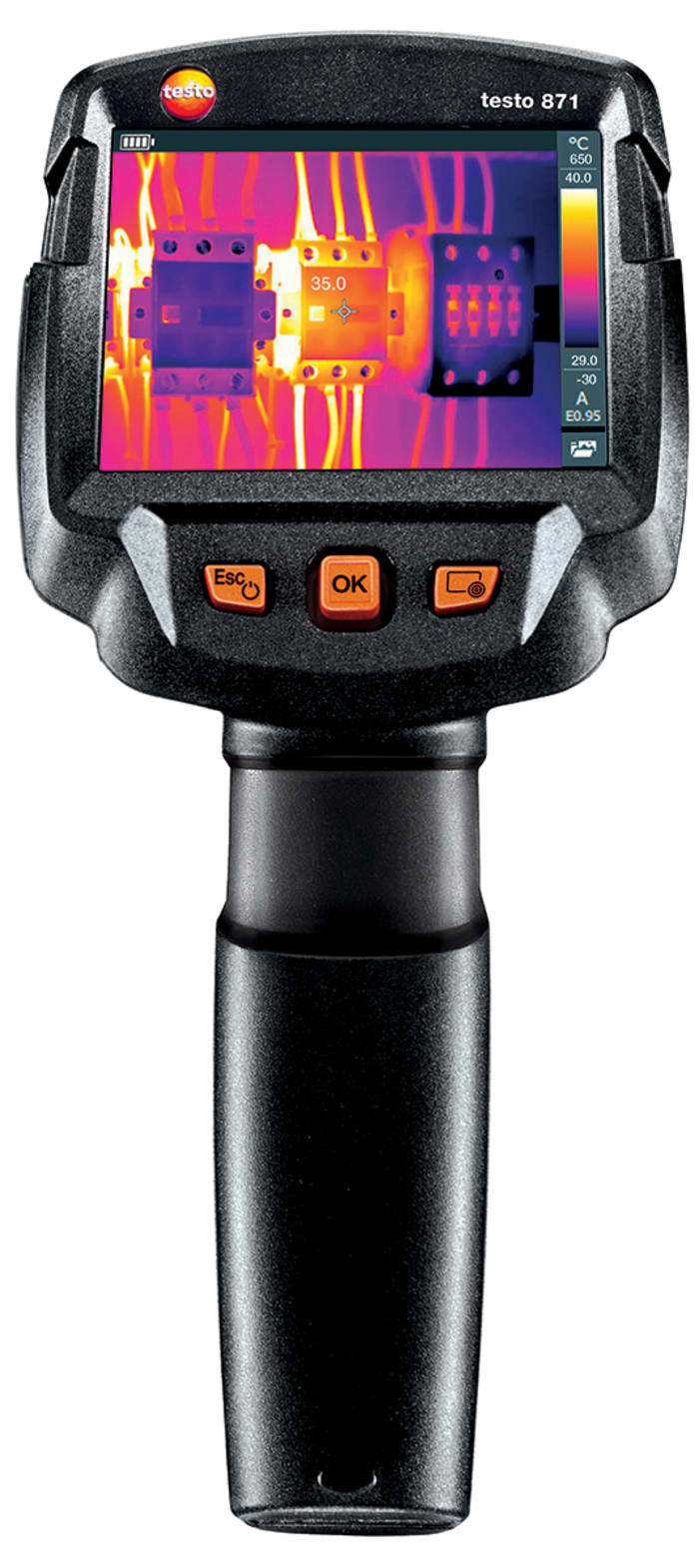 Testo 871 Thermal Imaging Camera, 0 → +650 °C, -30 → +100 °C, 240 x 180pixel Detector Resolution With RS