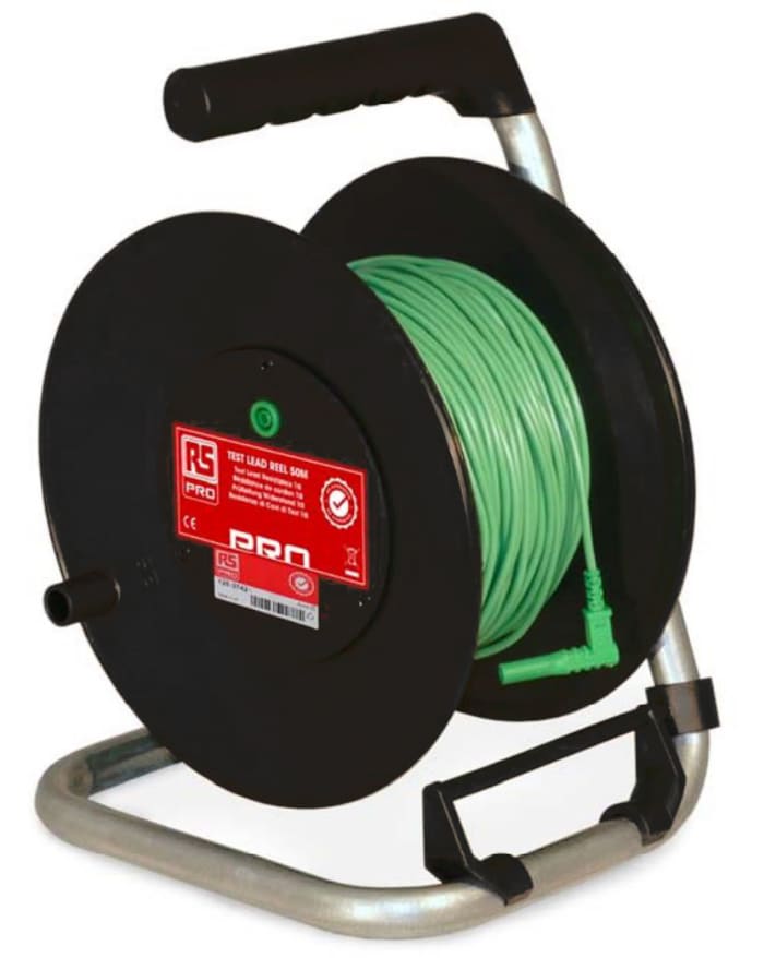 RS PRO | RS PRO Test Kabloları İçin Uzatma Makarası, Yeşil, Kablo ...