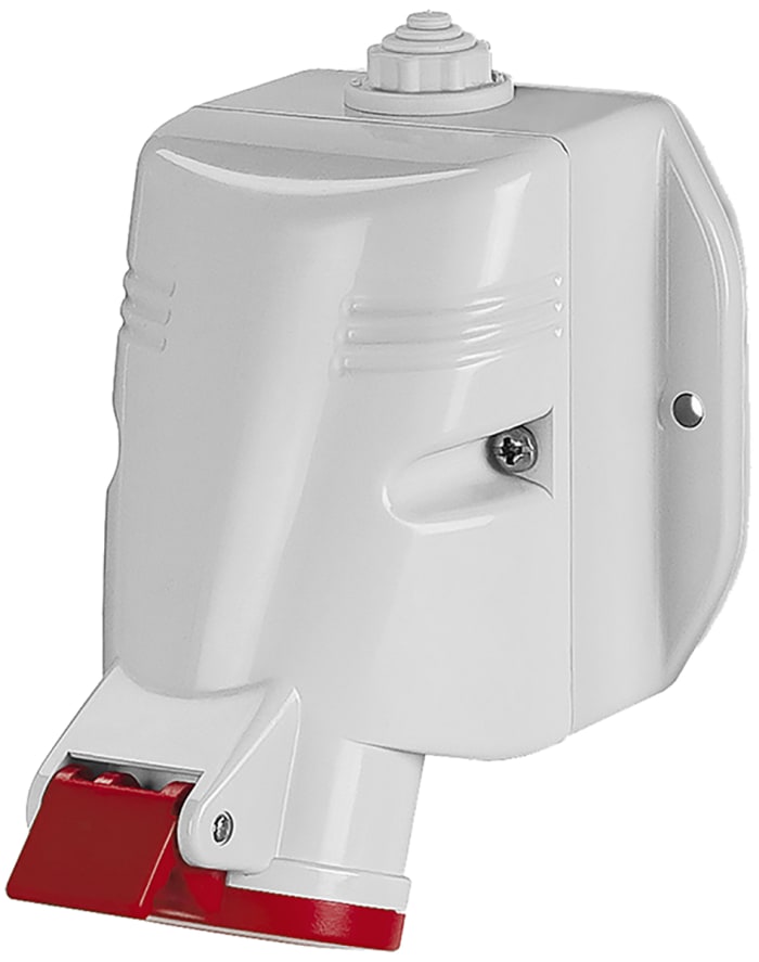 Scame IP44 Red Wall Mount 3P + N + E Industrial Power Socket, Rated At 16A, 415 V