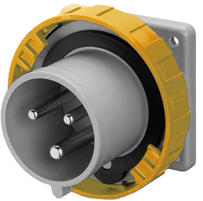 248.3290 Scame | Scame, Optima IP67 Yellow Panel Mount Mount 2P+PE ...