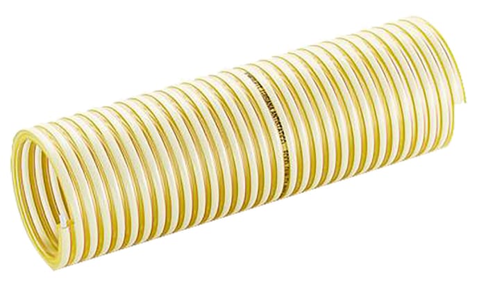 Merlett Plastics Luisiana AS PVC, Hose Pipe, 75mm ID, 85.4mm OD, Yellow, 5m
