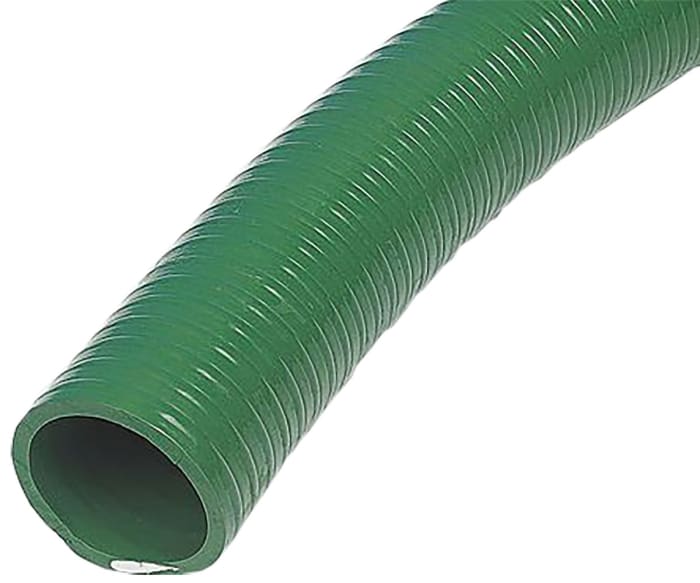 Merlett Plastics Hose, PVC, 5in ID, Green, 10m