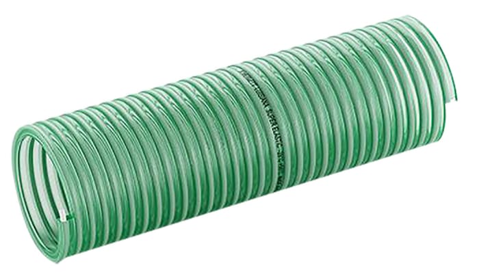 Contitech Luisiana Polyvinyl Chloride, Hose Pipe, 50 mm ID, 58.2 mm OD, Green, 5 m