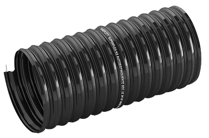Contitech Black PVC Reinforced Flexible Ducting, 10m, 75mm ID