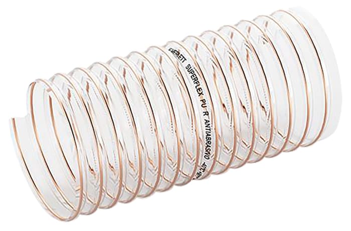 Merlett Plastics 9130551200010 Esnek Kanal PUR 10m 120mm 127mm Yes 120mm Şeffaf Aşındırıcı Malzeme, Çipler, Toz