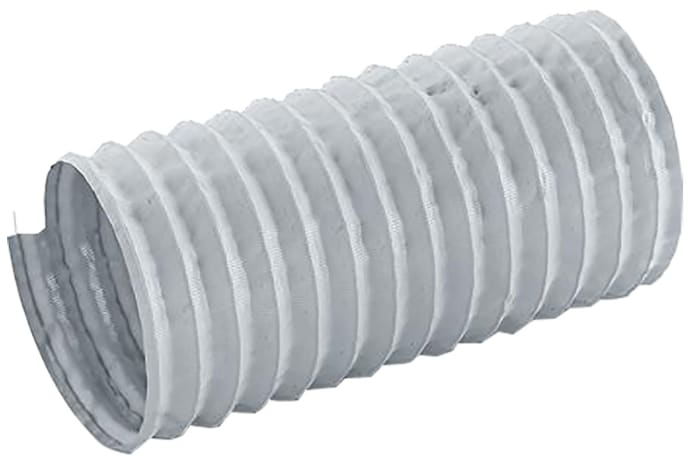 Contitech Grey PET, PVC Reinforced Flexible Ducting, 12m, 152mm ID