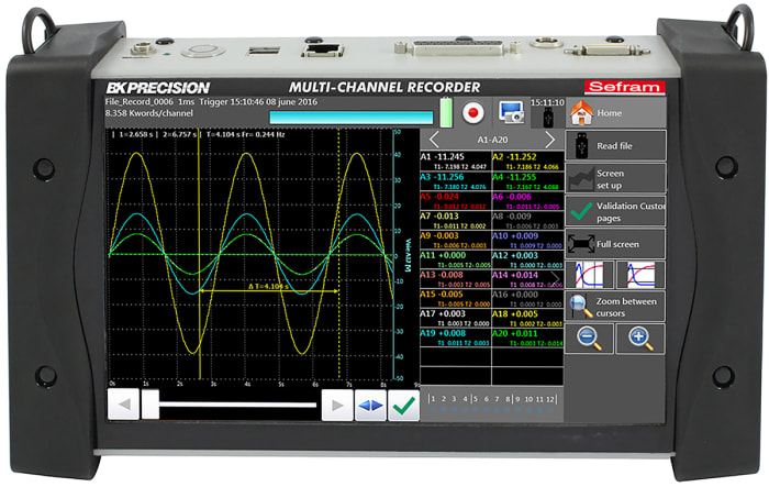 Sefram DAS 240 Multipurpose Data Logger, Ethernet, USB, 20 Input Channel(s)