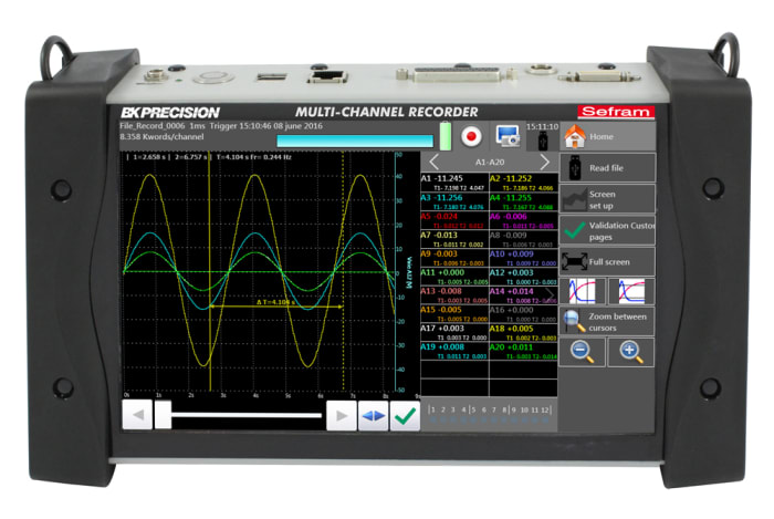 Sefram DAS 240 Multipurpose Data Logger, Ethernet, USB, 20 Input Channel(s)