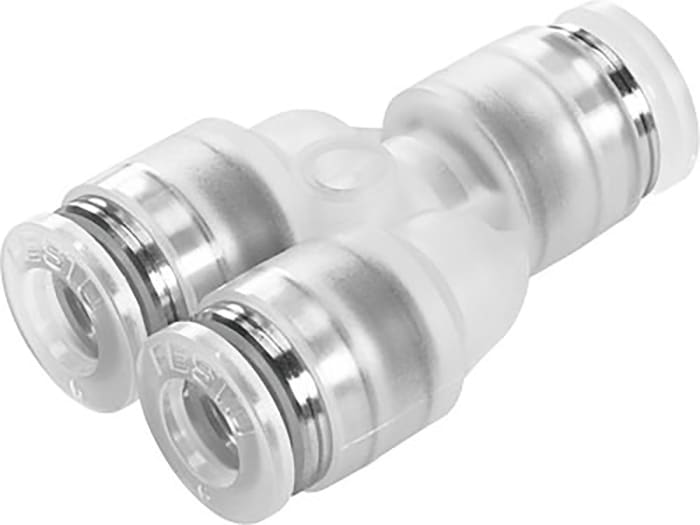 Festo NPQP Series Y Tube-to-Tube Adaptor, Push In 12 mm to Push In 12 mm, Tube-to-Tube Connection Style, 133123
