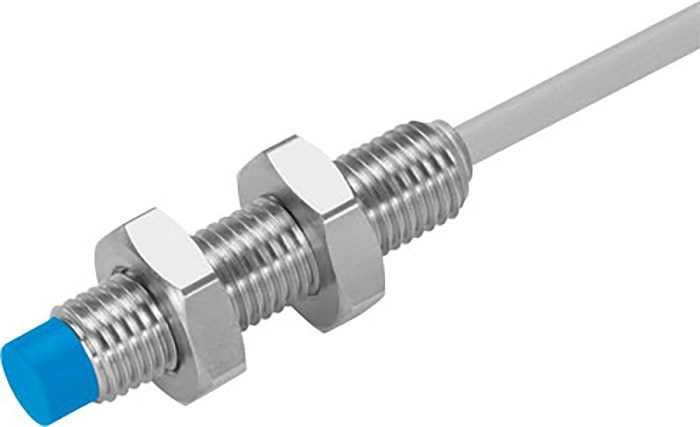 Festo Inductive Threaded Barrel Proximity Sensor, M8, 2.5 mm Detection, NPN NO, 10 → 30 V dc