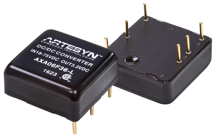 Artesyn AXA DC-DC Converter, 5V dc/ 5A Output, 9 → 36 V dc Input, 25W, Through Hole, +85°C Max Temp -40°C Min
