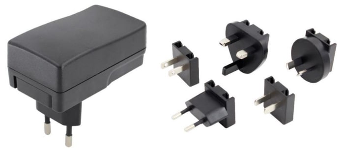 RS PRO 6W Plug-In AC/DC Adapter 12V dc Output, 500mA Output