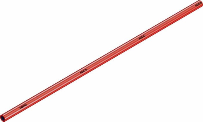 PUN-H-6X1-RT, Tuyau à air comprimé Festo, 6mm x 4mm x 50m Rouge en  Polyuréthane