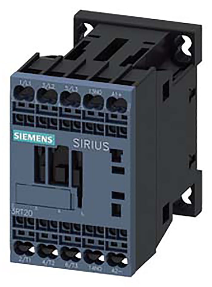 Siemens Sirius Innovation 3RT2 Kontaktör, 3 Kutuplu, 22 A, 22 kW, Bobin Gerilimi: 24 V dc
